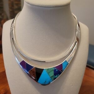 Vintage Taxco Multicolor Choker Necklace